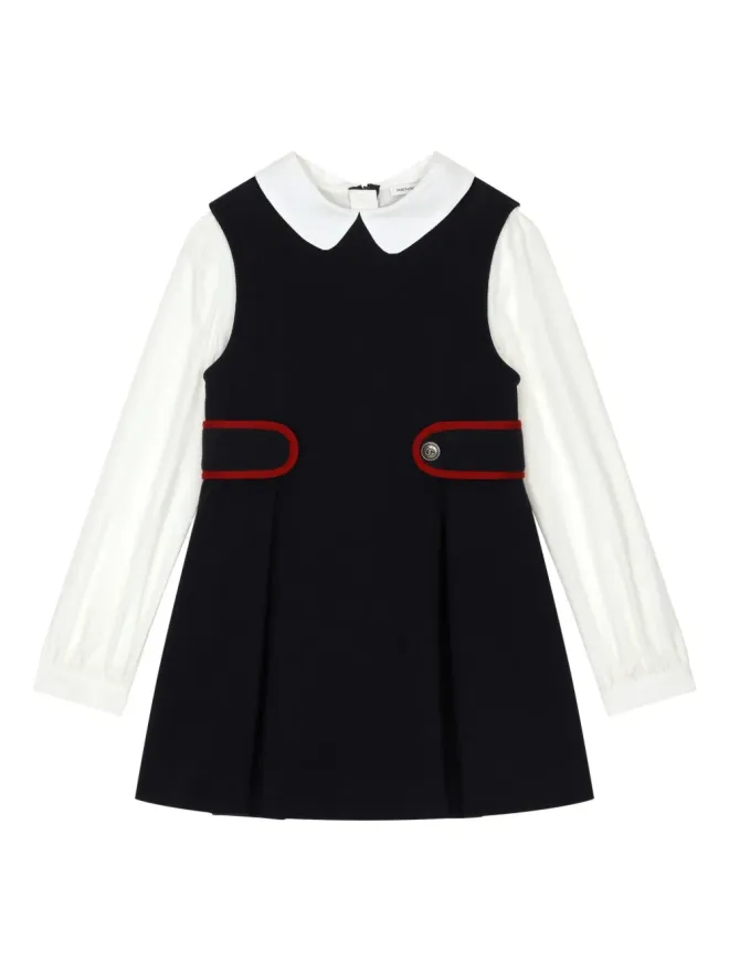 Dolce & Gabbana Kids Dolce & Gabbana Kids ピケポプリン ドレス ブルーの商品画像