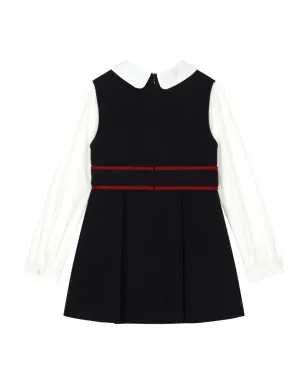 Dolce & Gabbana Kids ピケポプリン ドレス ブルー - サムネイル2