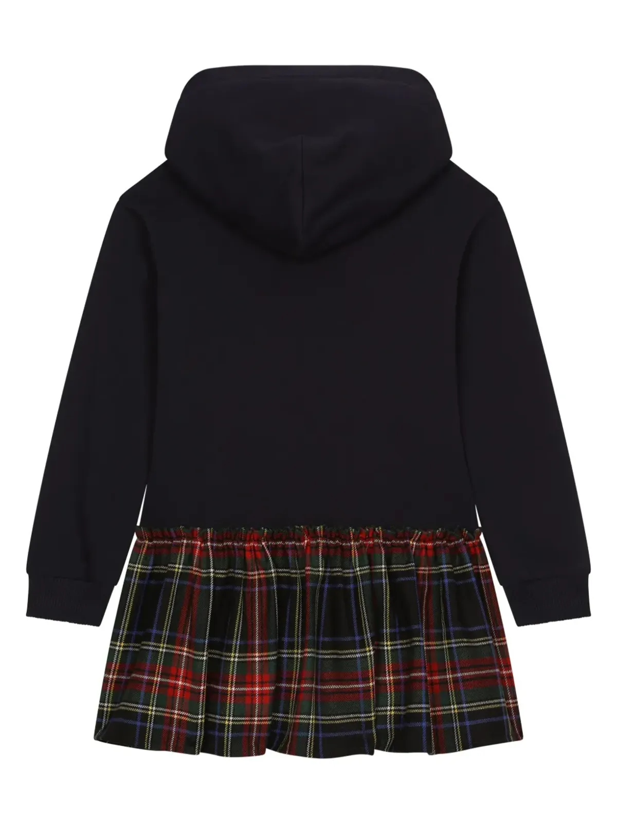 Dolce & Gabbana Kids タータン柄ジャージードレス ブラック - 画像2