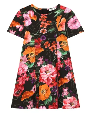 Dolce & Gabbana Kids ネオプレン ドレス - ブラック - サムネイル1