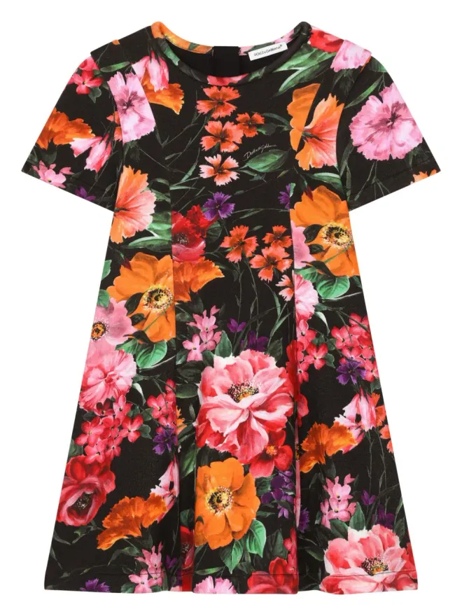 Dolce & Gabbana Kids Dolce & Gabbana Kids ネオプレン ドレス - ブラックの商品画像