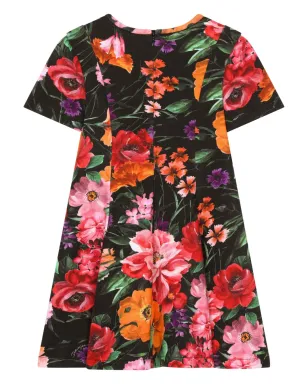 Dolce & Gabbana Kids ネオプレン ドレス - ブラック - サムネイル2