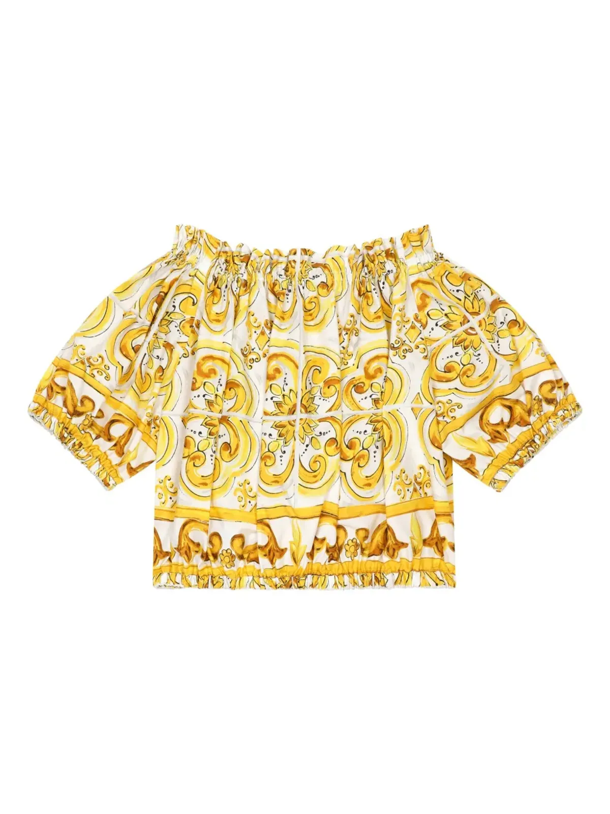 Dolce & Gabbana Kids ポプリン ブラウス - イエロー - 画像2