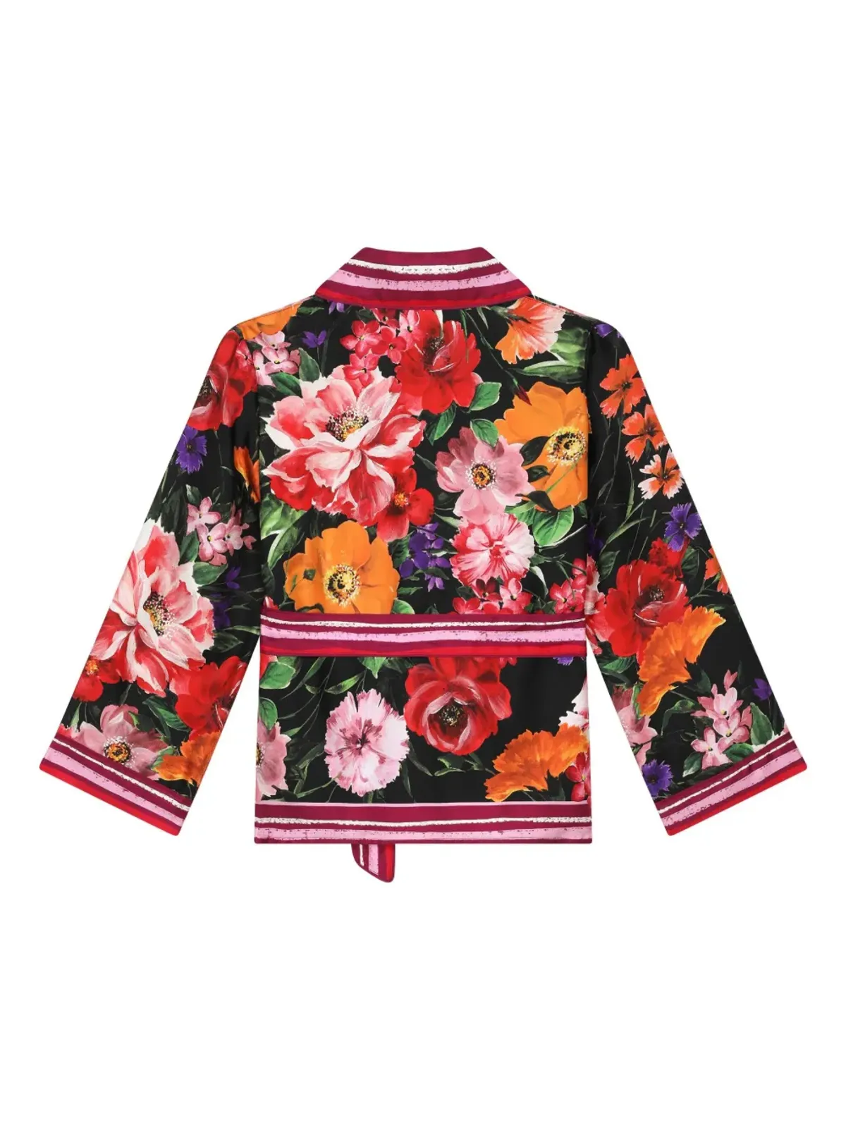 Dolce & Gabbana Kids 花柄プリントツイルシャツ - レッド - 画像2