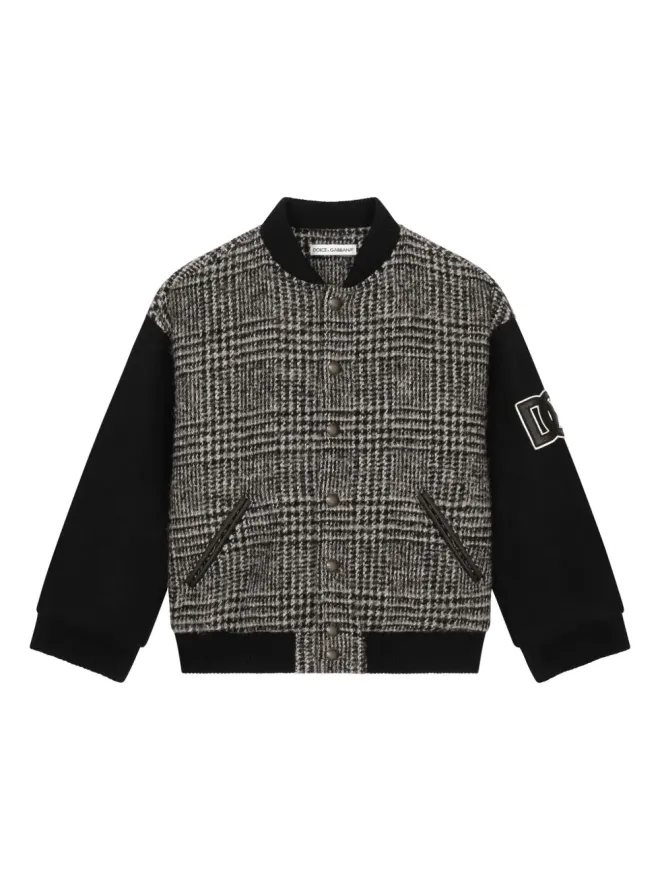 Dolce & Gabbana Kids Dolce & Gabbana Kids ロゴアップリケ ボンバー ジャケット - グレーの商品画像