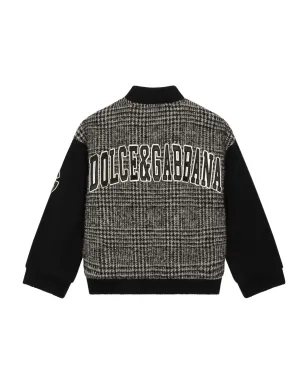 Dolce & Gabbana Kids ロゴアップリケ ボンバー ジャケット - グレー - サムネイル2