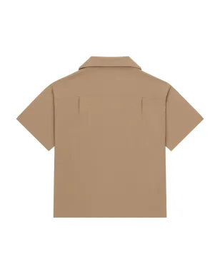 Dolce & Gabbana Kids DGロゴ刺繍コットンシャツ ブラウン - サムネイル2