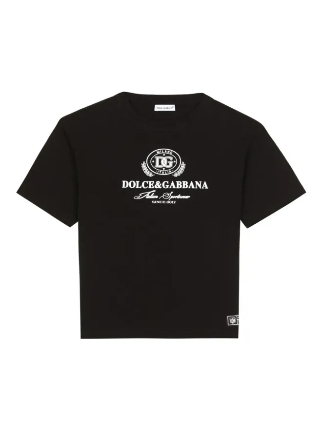 Dolce & Gabbana Kids Dolce & Gabbana Kids DG-print Tシャツ - ブラックの商品画像