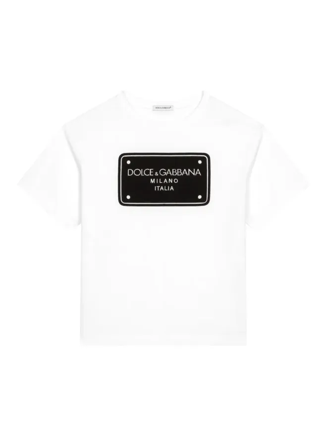 Dolce & Gabbana Kids Dolce & Gabbana Kids ロゴタグ付き Tシャツ - ホワイトの商品画像