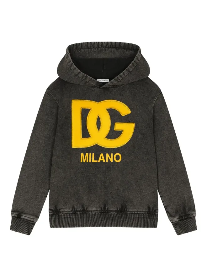 Dolce & Gabbana Kids Dolce & Gabbana Kids ロゴ刺繍入り ウォッシュド パーカーの商品画像