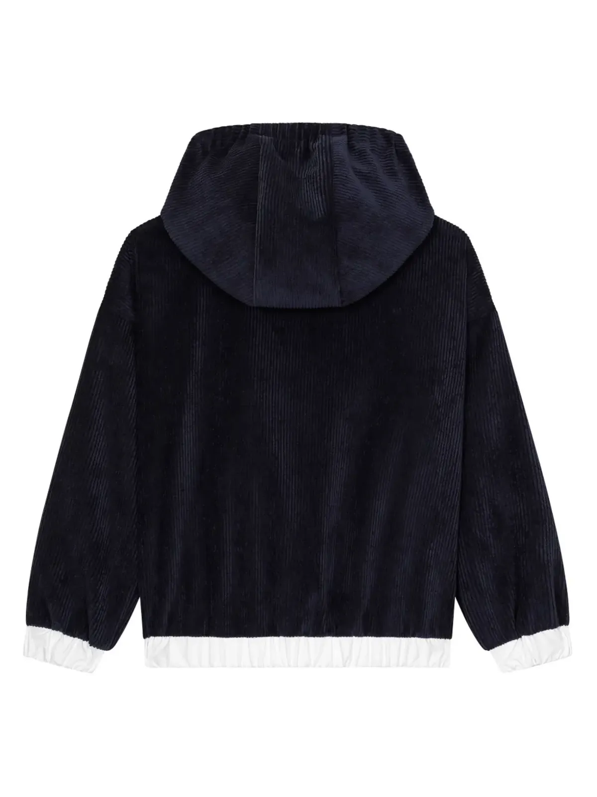 Dolce & Gabbana Kids ロゴ刺繍ベルベットフーディー - 画像2