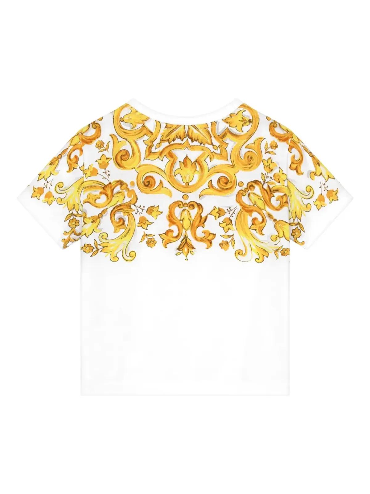 Dolce & Gabbana Kids マジョリカ柄 ジャージーTシャツ - ホワイト - 画像2
