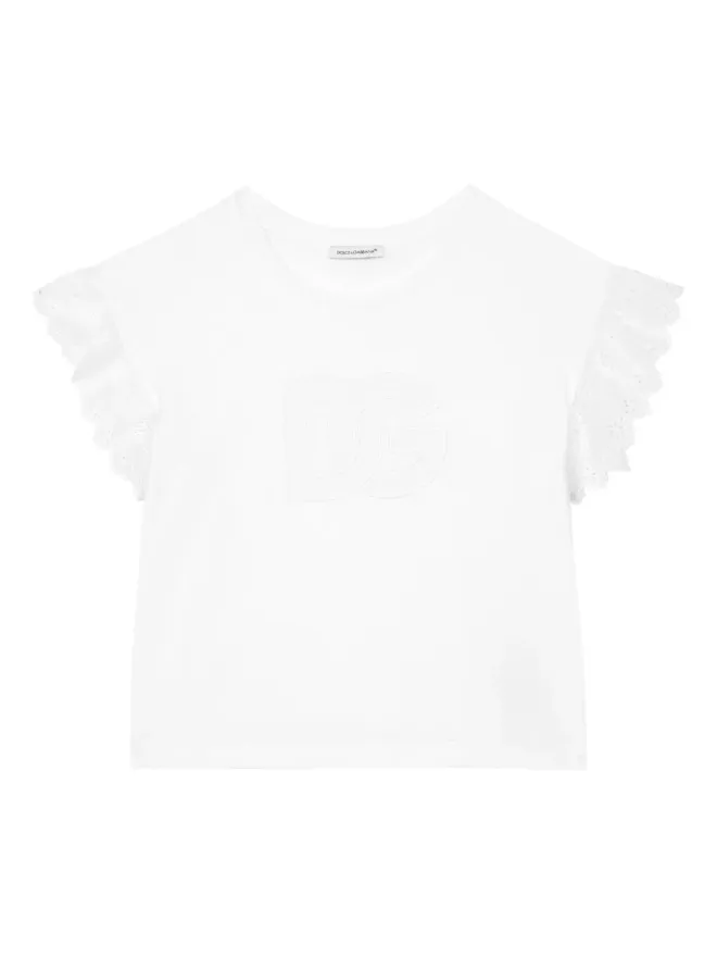 Dolce & Gabbana Kids Dolce & Gabbana Kids ブロドリエ・アングレーズ Tシャツの商品画像