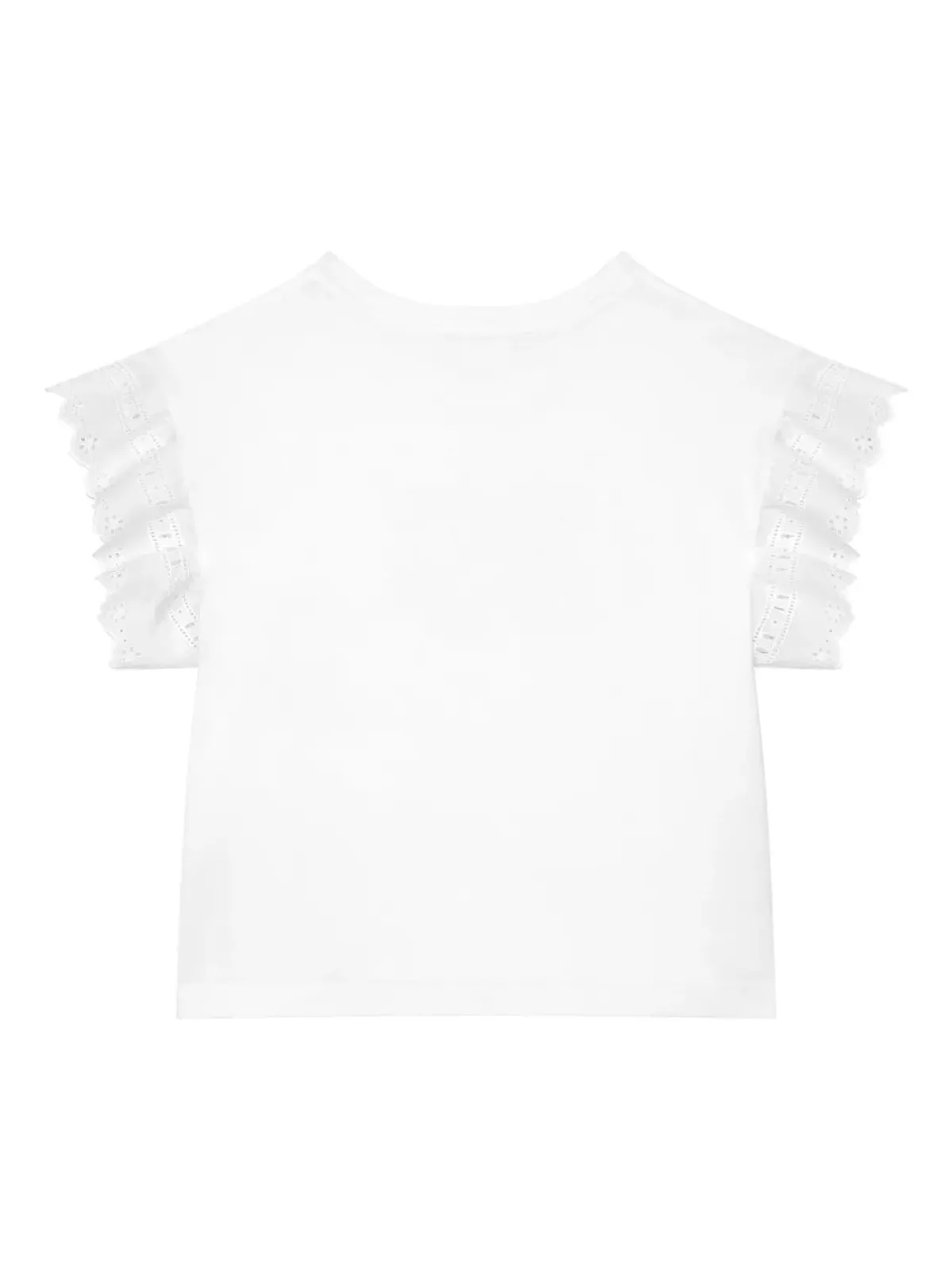 Dolce & Gabbana Kids ブロドリエ・アングレーズ Tシャツ - 画像2