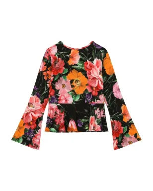 Dolce & Gabbana Kids フローラルプリント Tシャツ ブラック - サムネイル2