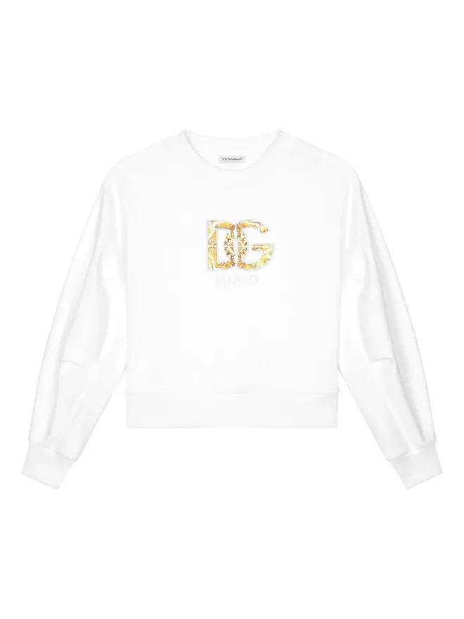 Dolce & Gabbana Kids Dolce & Gabbana Kids ラウンドネック スウェットシャツ - ホワイトの商品画像