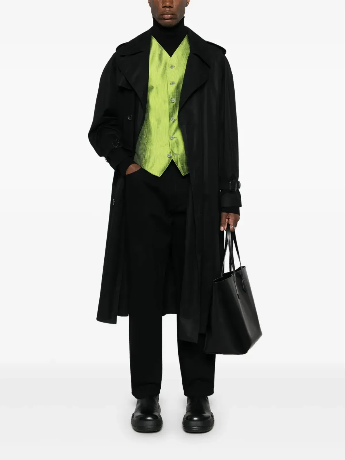 Romeo Gigli Pre-Owned 1990s ストライプ柄シルク ベスト - 画像2