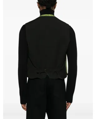 Romeo Gigli Pre-Owned 1990s ストライプ柄シルク ベスト - サムネイル4