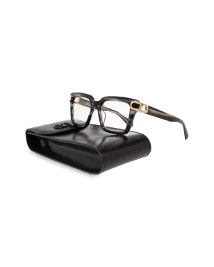VALENTINO GARAVANI EYEWEAR マーブル柄スクエアフレーム眼鏡 ブラック - サムネイル3