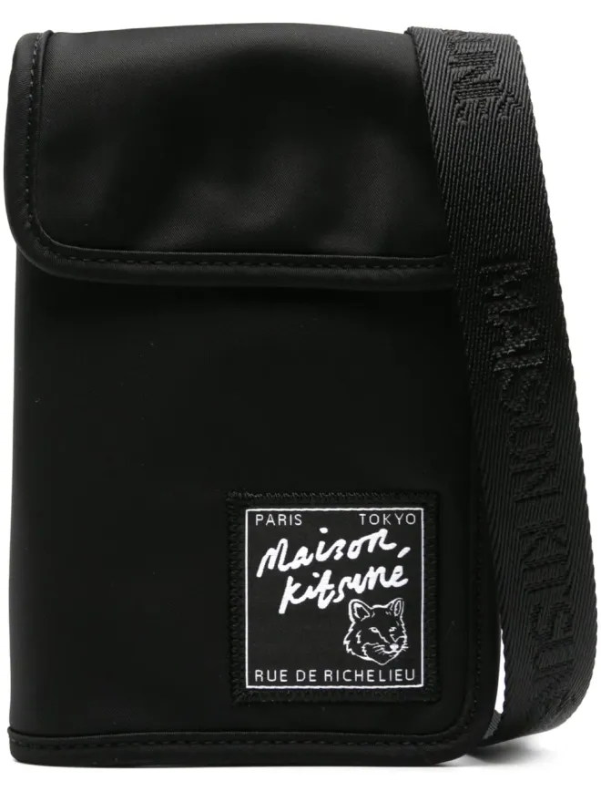 Maison Kitsuné Maison Kitsuné ザ・トラベラー 二つ折りネックバッグ - ブラックの商品画像