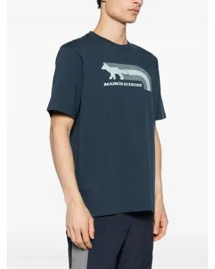 Maison Kitsuné フォックスモチーフ コットン Tシャツ - サムネイル3