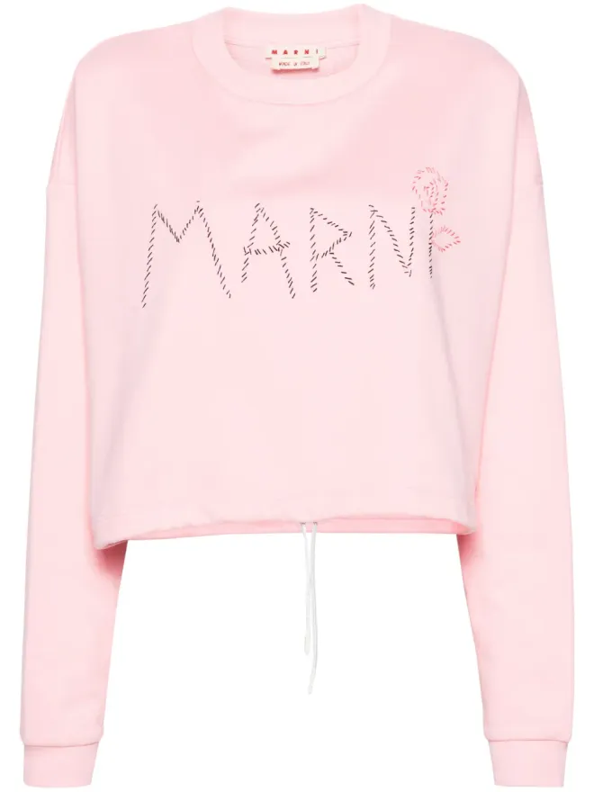 Marni Marni ロゴ刺繍 クロップド スウェットシャツの商品画像