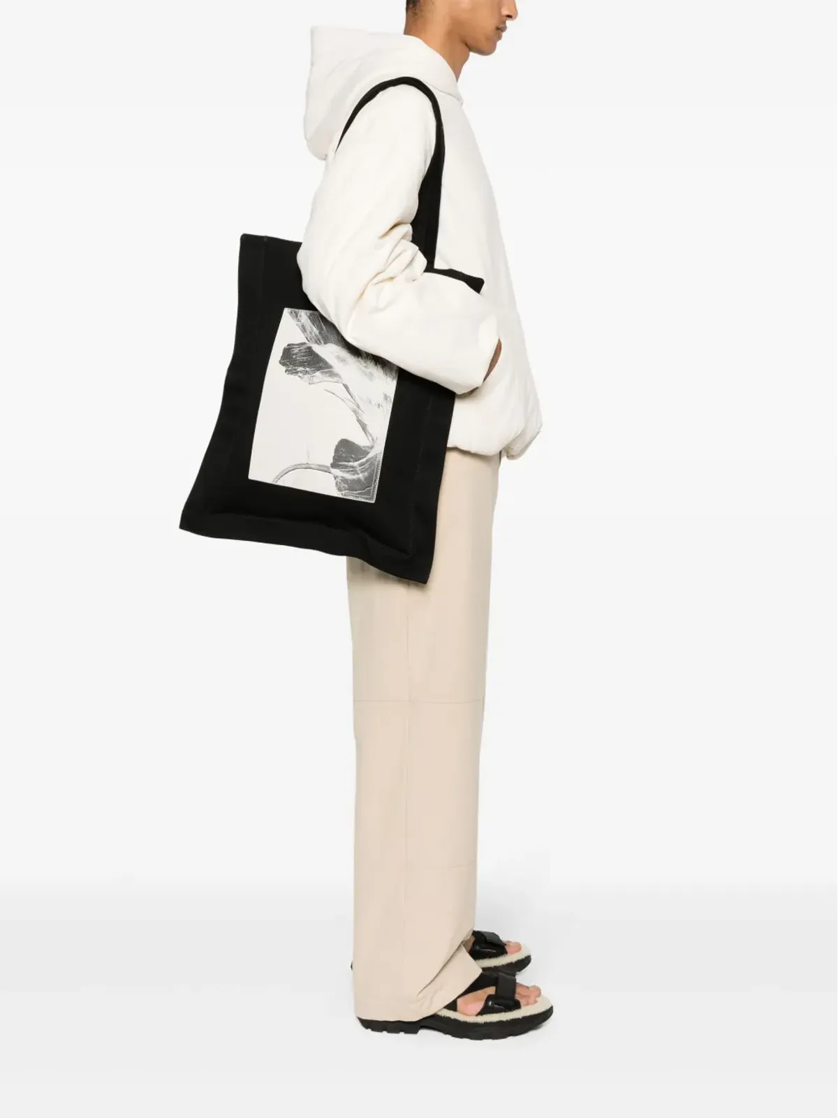 Y-3 フローラルプリント トートバッグ - ブラック - 画像2