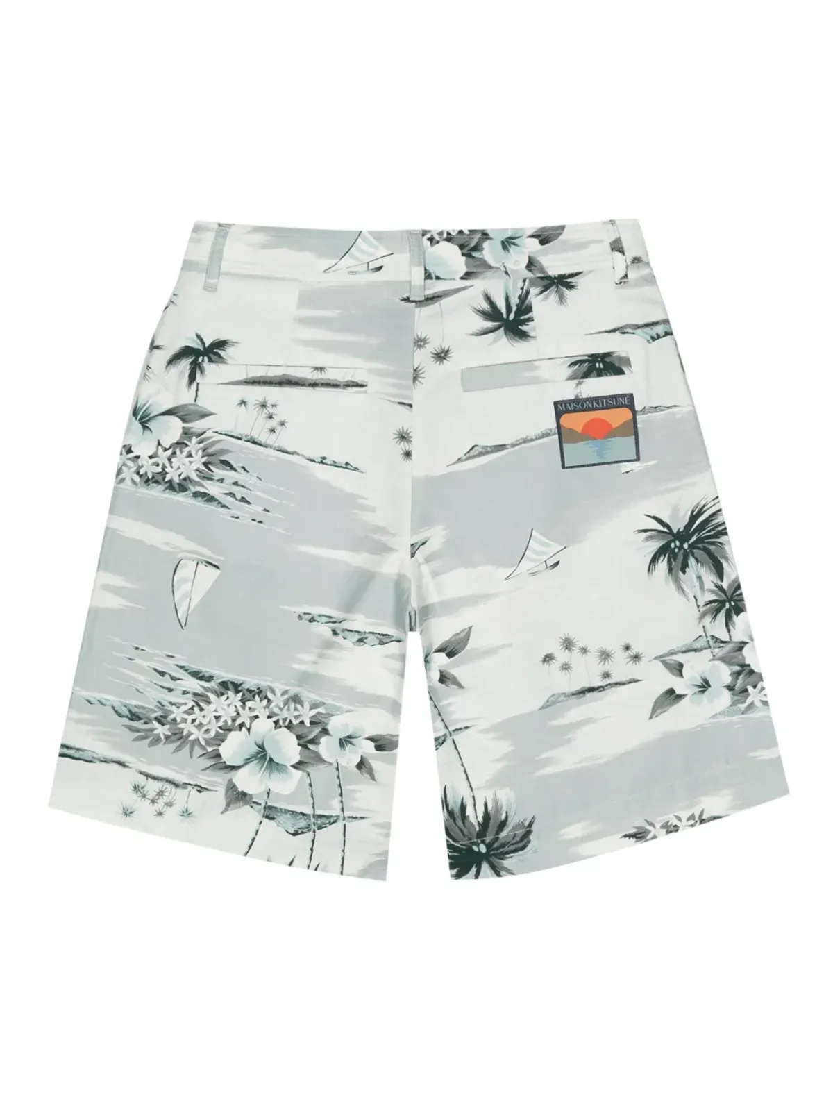 Maison Kitsuné グラフィックプリントのデッキショーツ - ブルー - 画像2