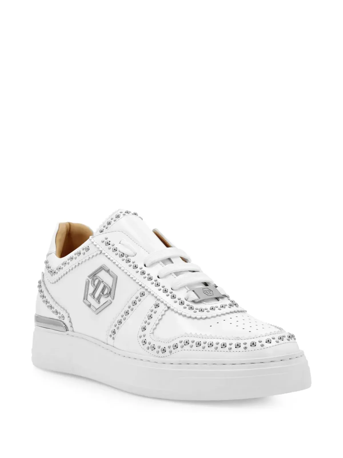 Philipp Plein ロー・トップ レザー スニーカー - ホワイト - 画像2
