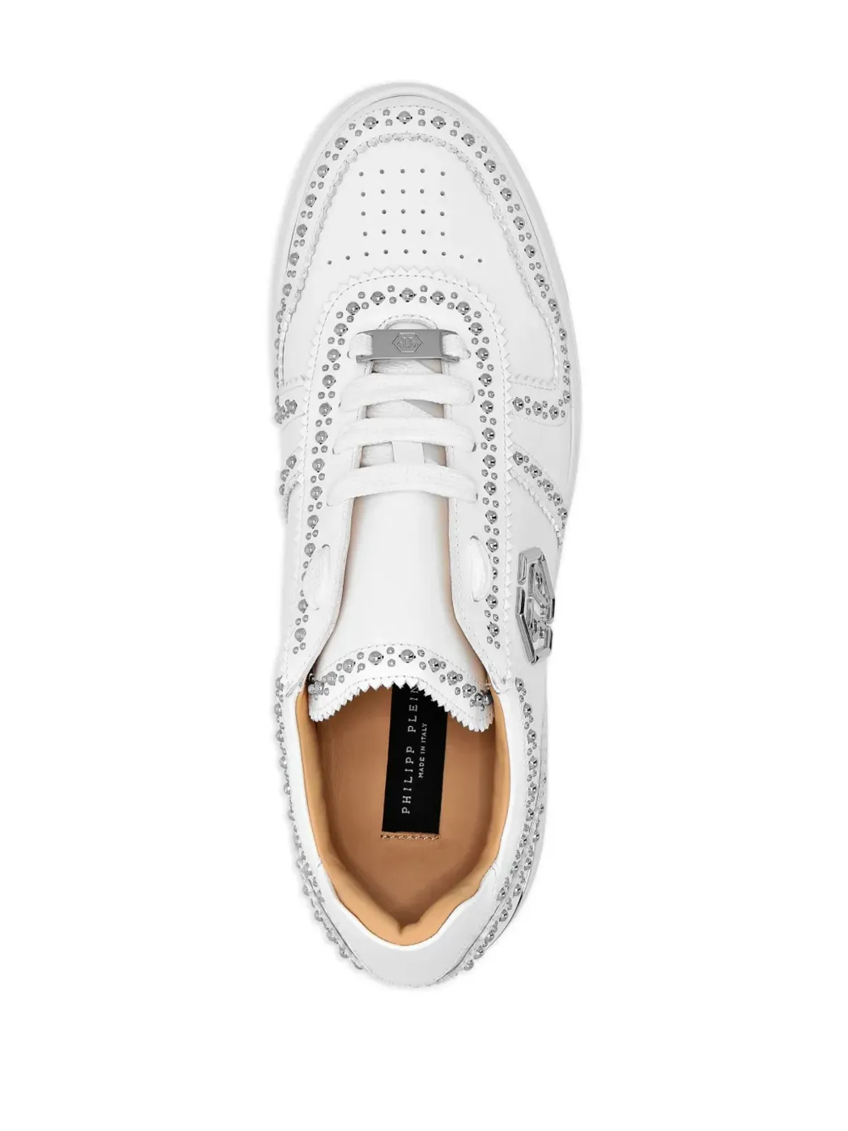 Philipp Plein ロー・トップ レザー スニーカー - ホワイト - 画像3
