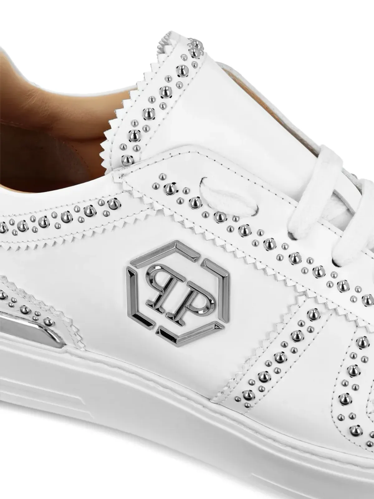 Philipp Plein ロー・トップ レザー スニーカー - ホワイト - 画像4
