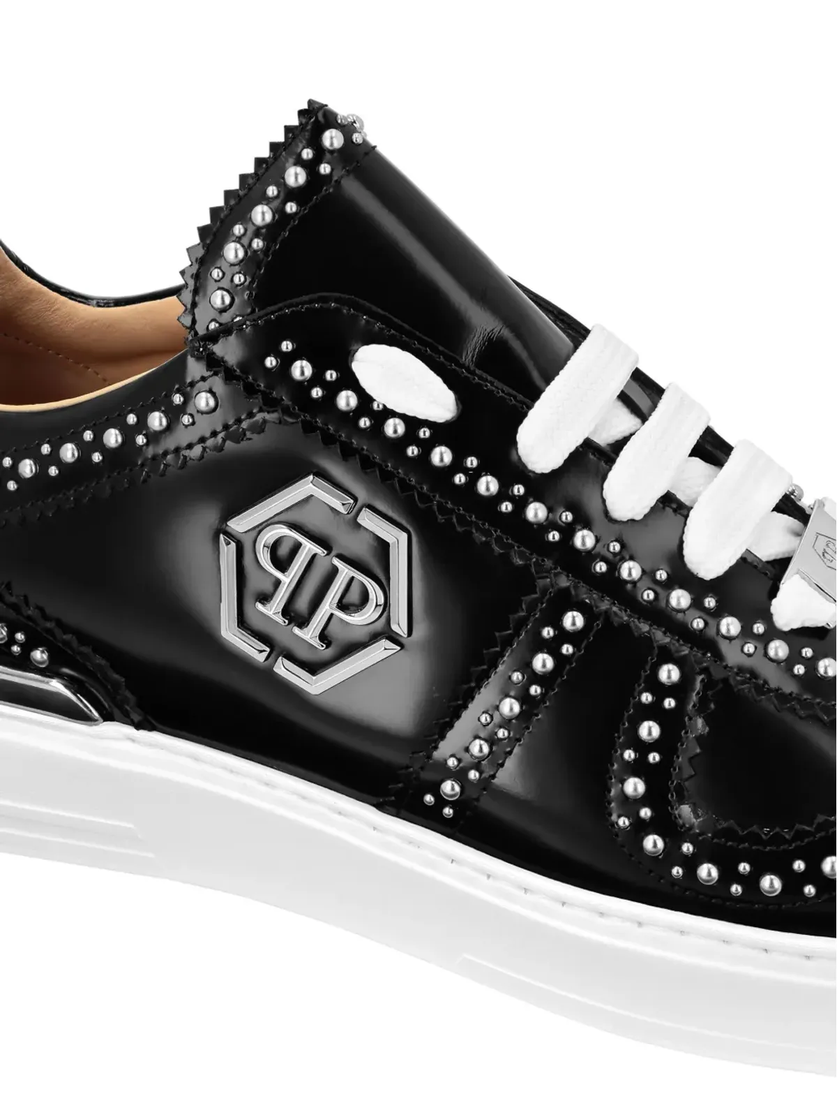 Philipp Plein ロートップスニーカー ブラック - 画像4
