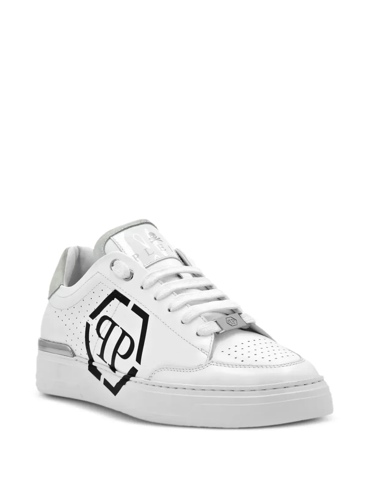 Philipp Plein ヘキサゴン レザー スニーカー - ホワイト - 画像2