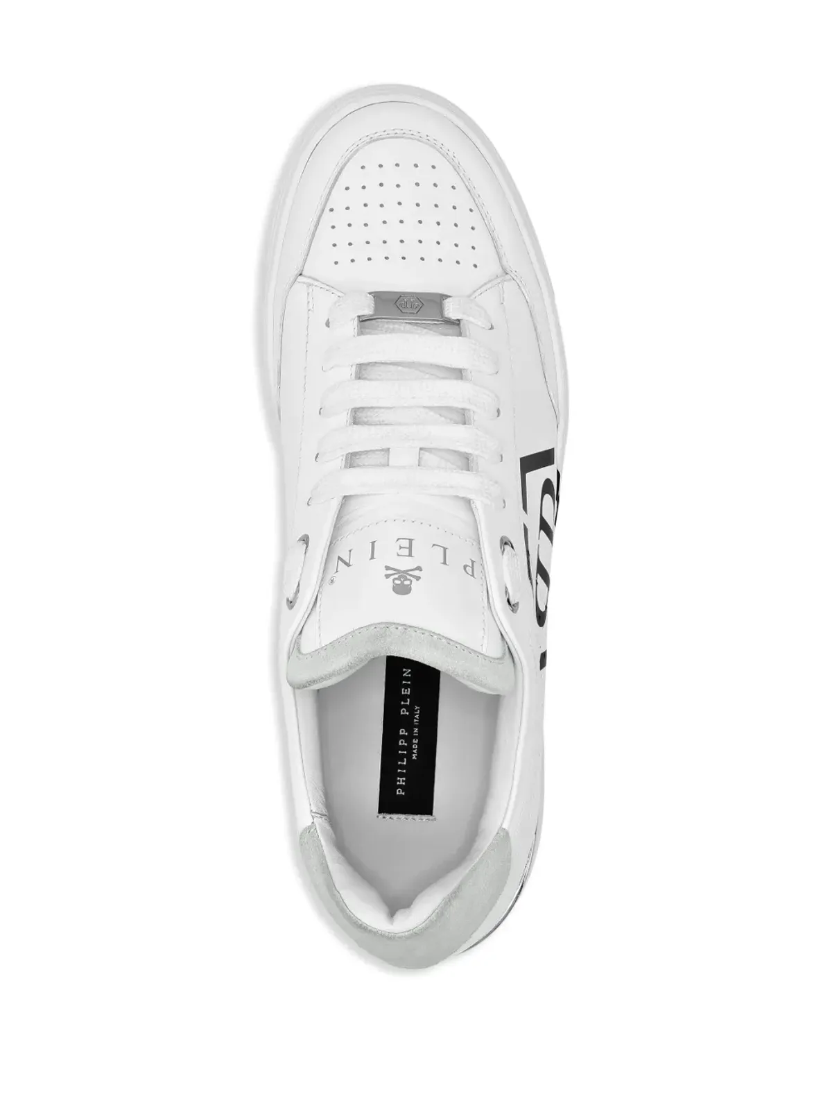 Philipp Plein ヘキサゴン レザー スニーカー - ホワイト - 画像3