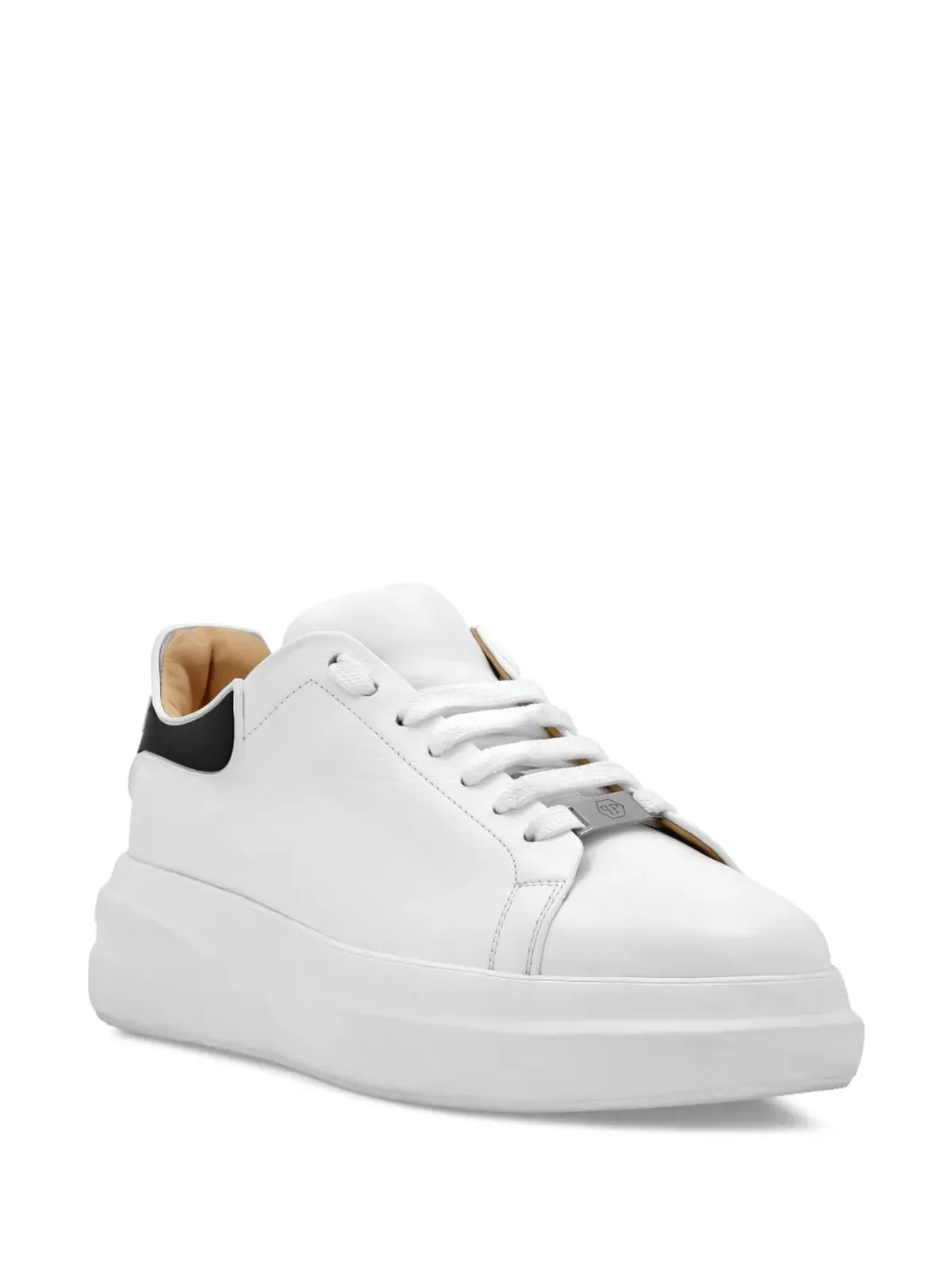Philipp Plein ロートップ レザースニーカー - 画像2