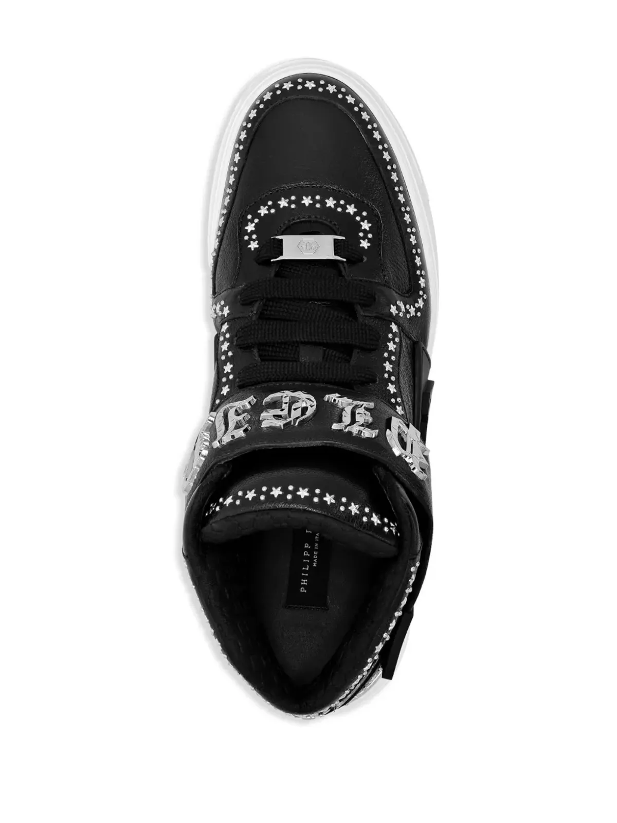 Philipp Plein Gothic Plein ミッドトップスニーカー - ブラック - 画像3