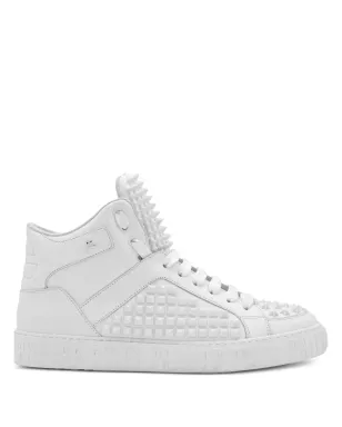 Philipp Plein スパイクエフェクト ミッドトップスニーカー ホワイト - サムネイル1