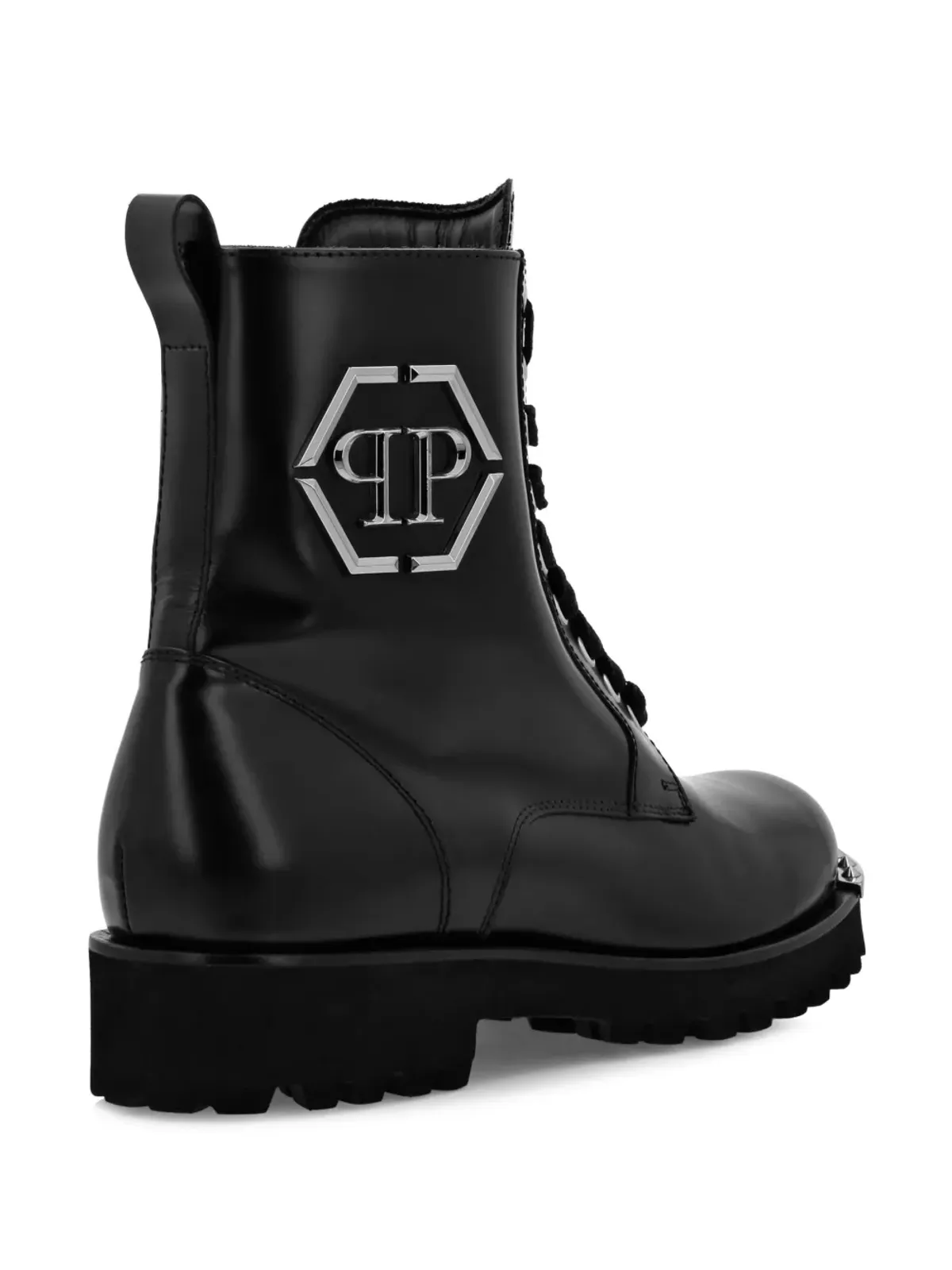 Philipp Plein ロゴプレート レースアップ ブーツ - 画像3