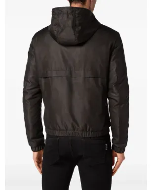 Philipp Plein カモフラージュ柄フード付きジャケット ブラック - サムネイル3
