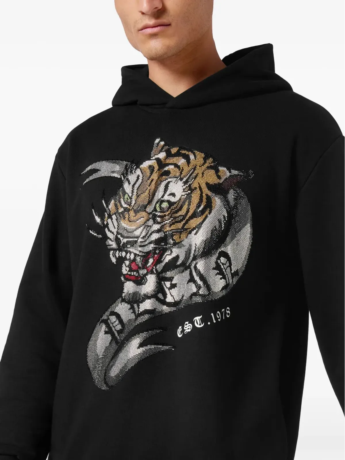 Philipp Plein クリスタルタトゥー フーディ - 画像5