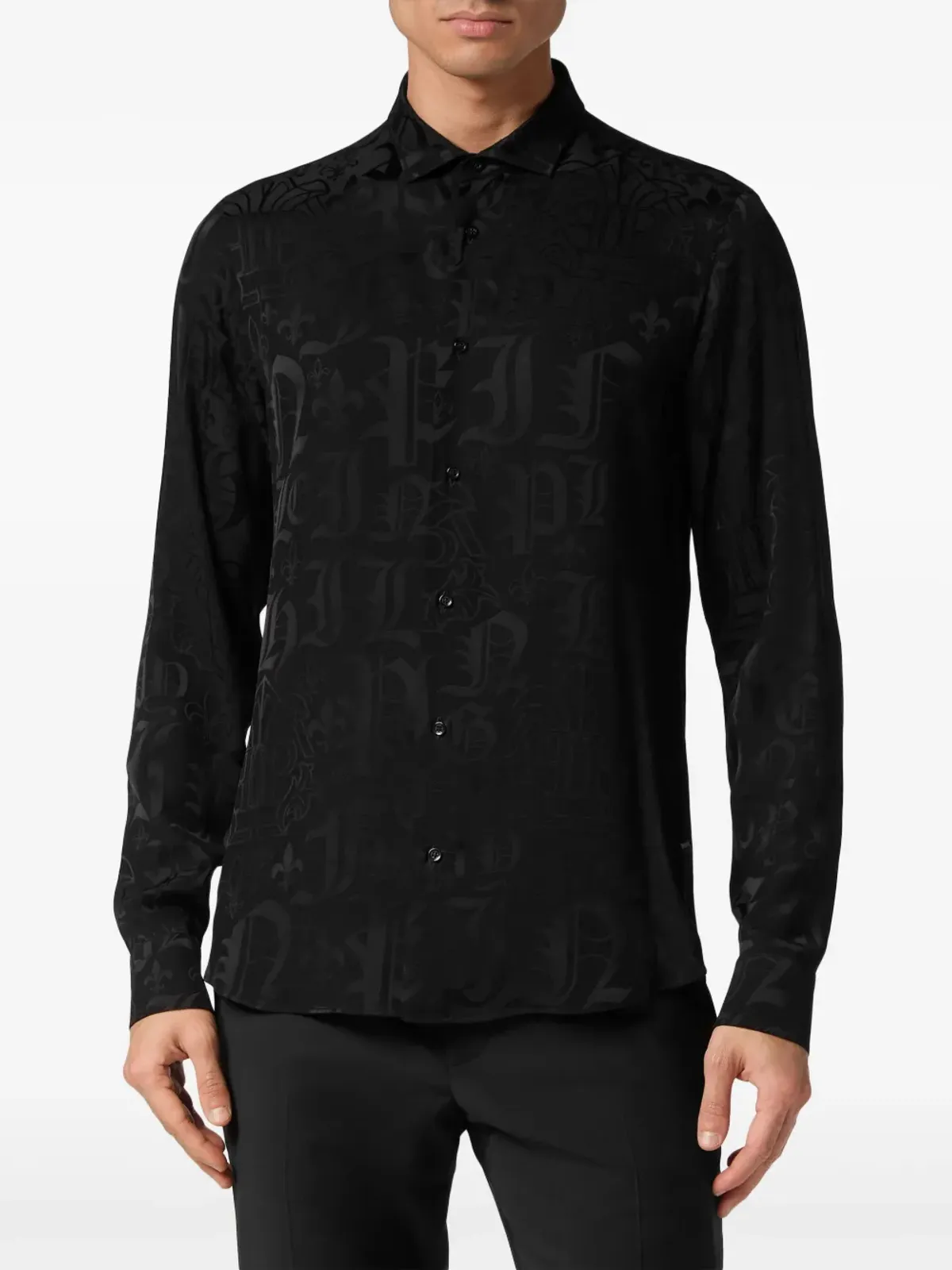 Philipp Plein ゴシック・プレインプリント シャツ - 画像3