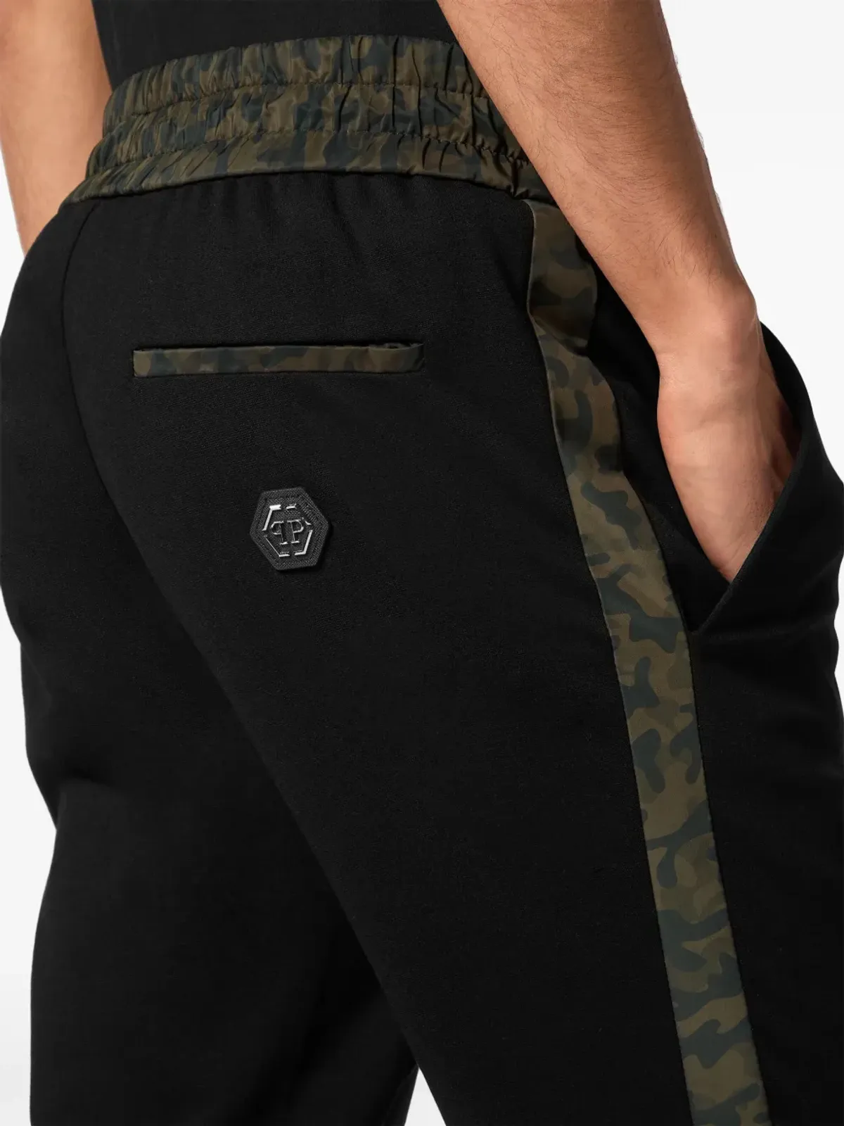 Philipp Plein カモフラージュ柄 トラックパンツ - ブラック - 画像4