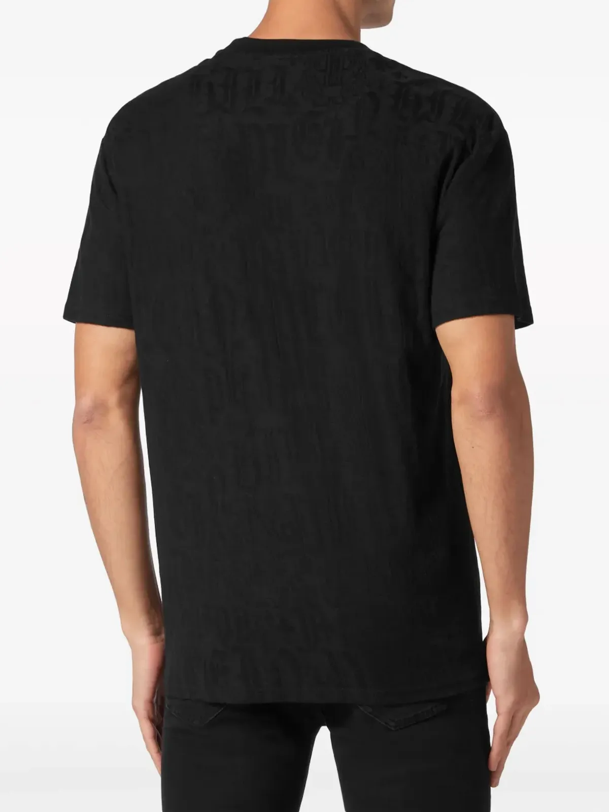 Philipp Plein モノグラム柄 コットン Tシャツ - ブラック - 画像4