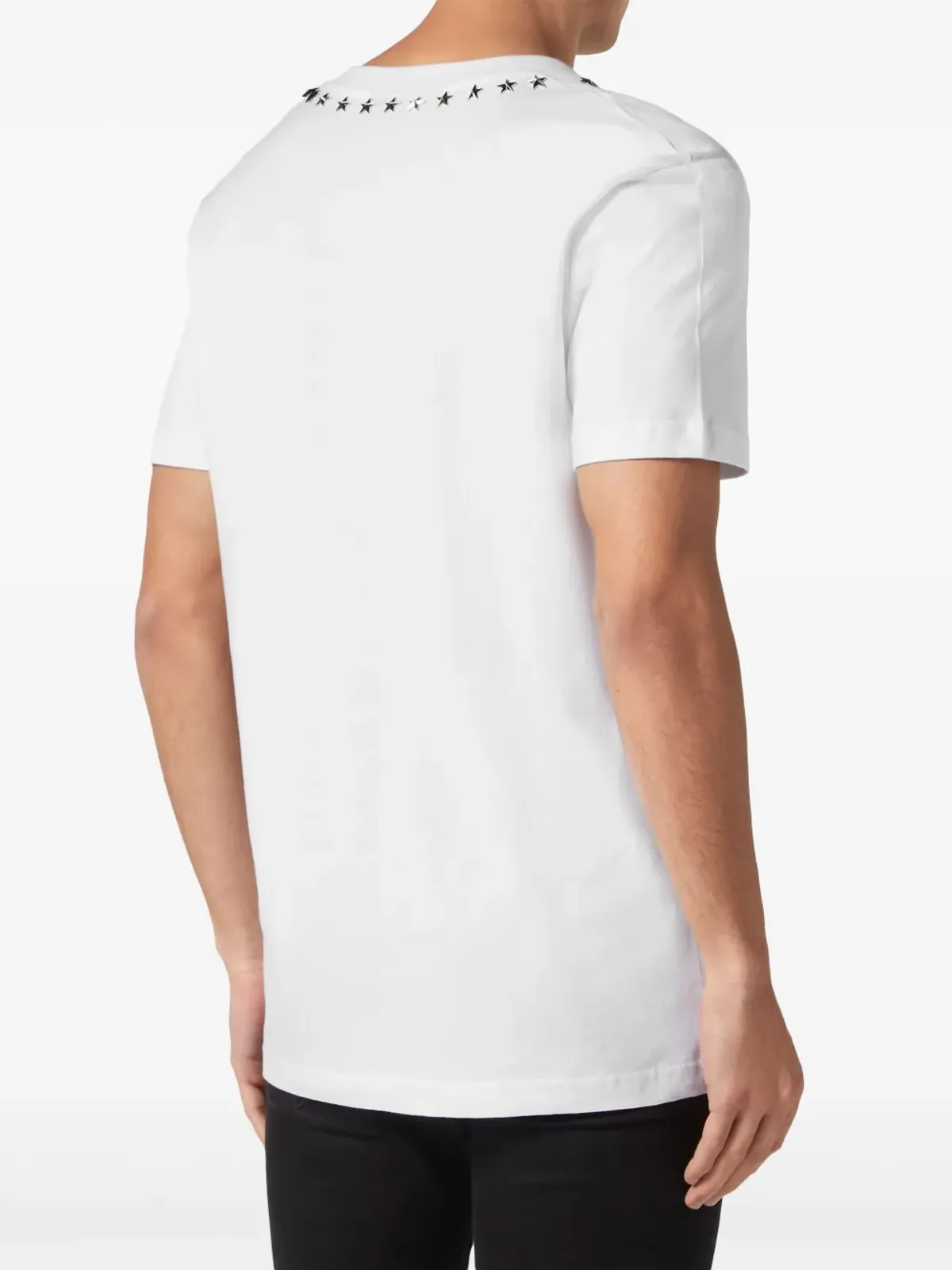 Philipp Plein 星型スタッズ付きコットンTシャツ - ホワイト - 画像4