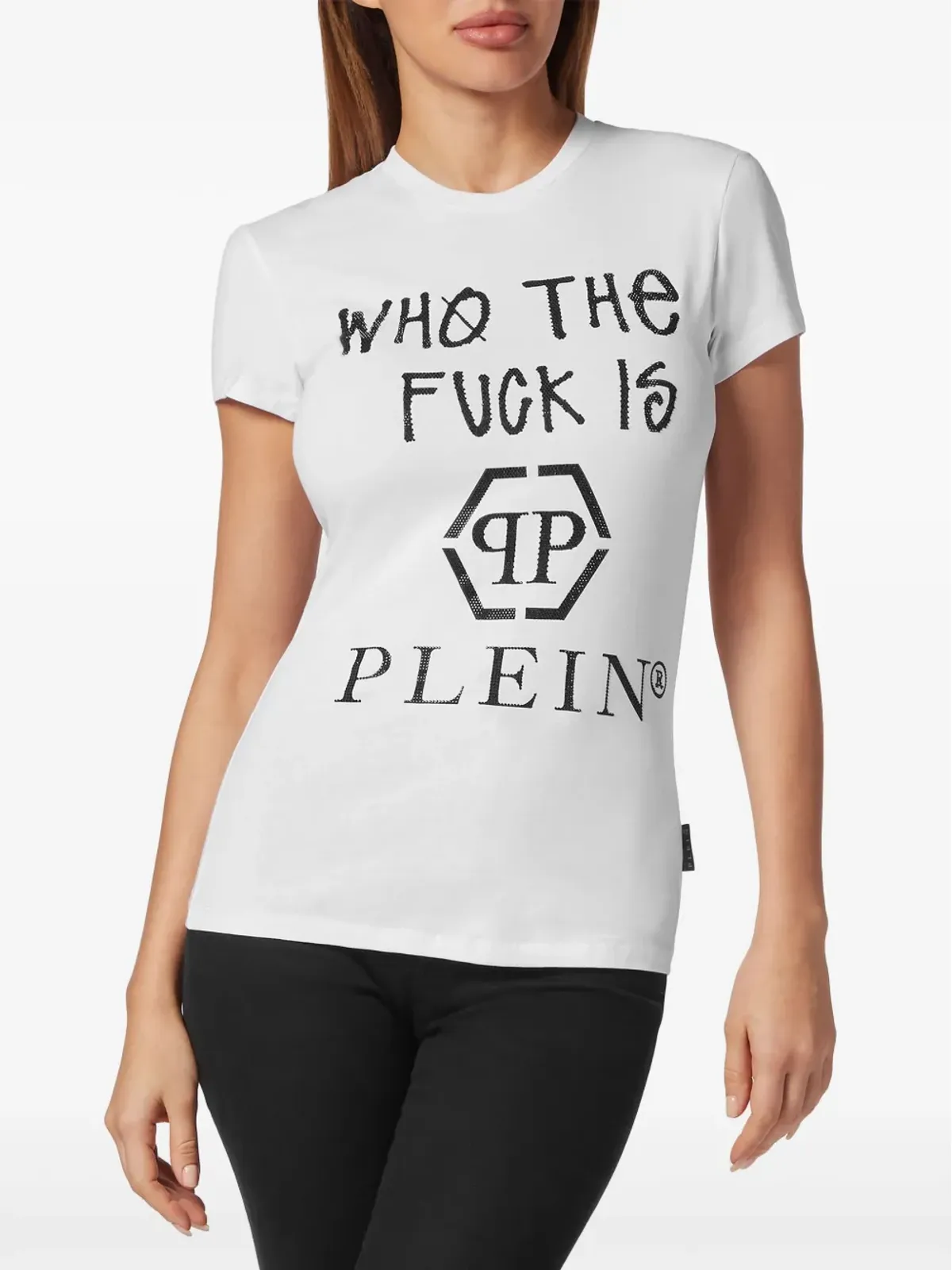 Philipp Plein ロゴレタリング コットンTシャツ ホワイト - 画像2