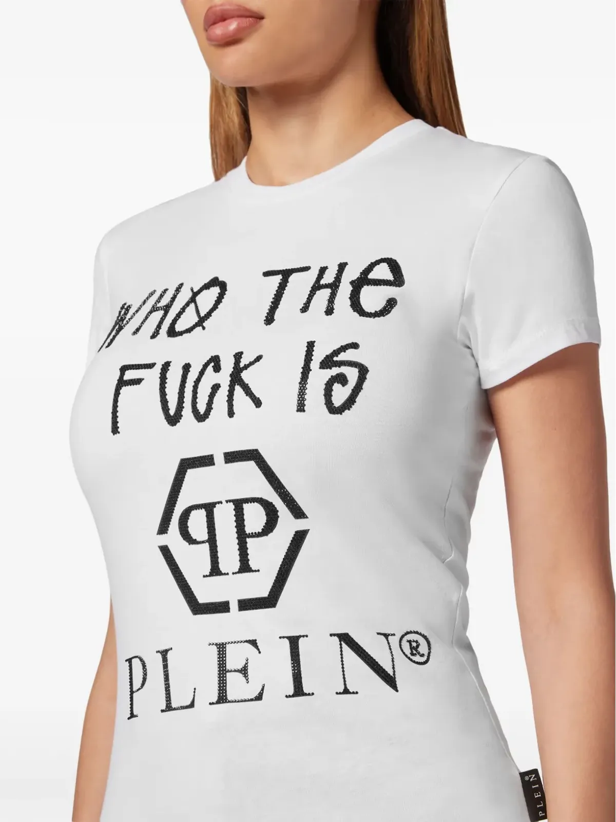 Philipp Plein ロゴレタリング コットンTシャツ ホワイト - 画像4
