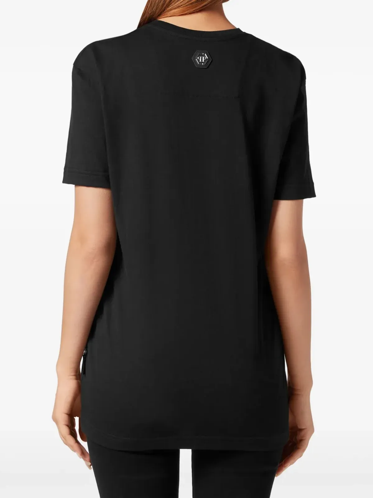 Philipp Plein スカル刺繍入りコットンTシャツ - 画像3