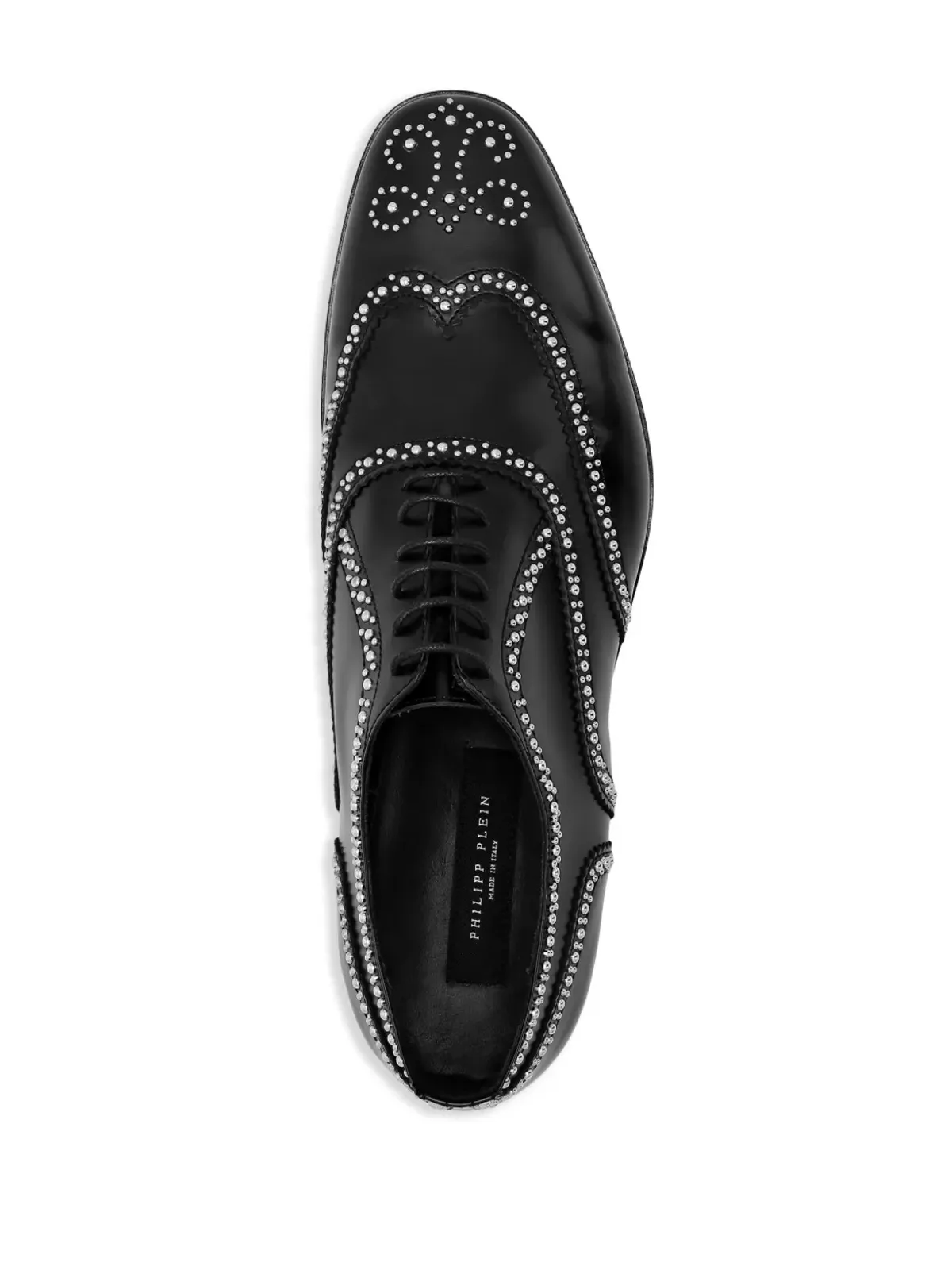 Philipp Plein スタッズ付きレザー レースアップシューズ - 画像3