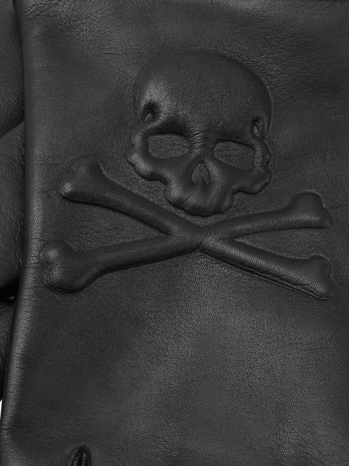 Philipp Plein スカルパッチレザーグローブ ブラック - 画像2