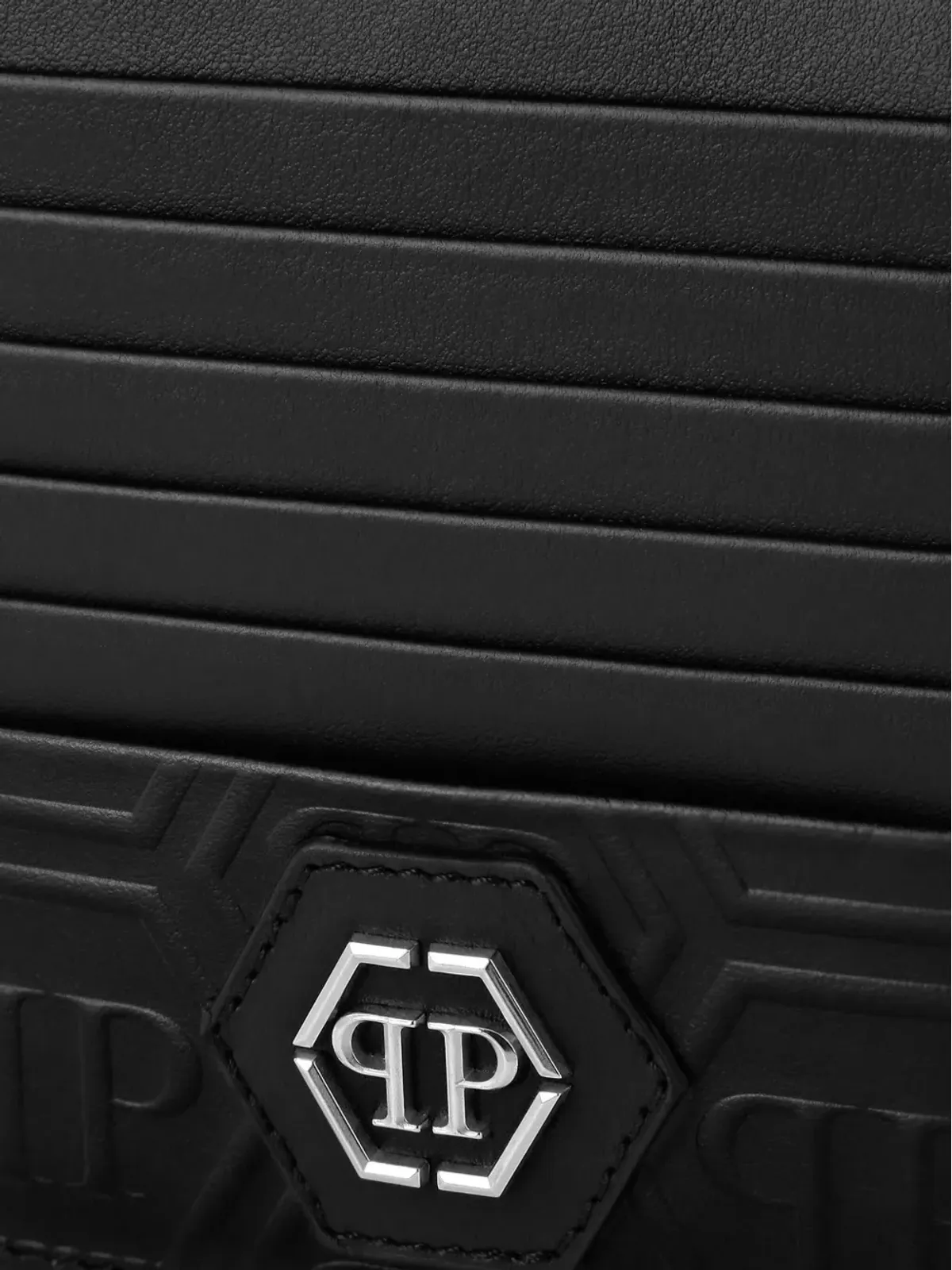 Philipp Plein モノグラムレザー カードホルダー - ブラック - 画像3